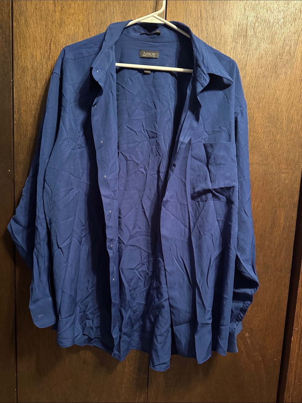 Arrow Men's Lightweight Button-Up Shirt Jacket in Deep Blue